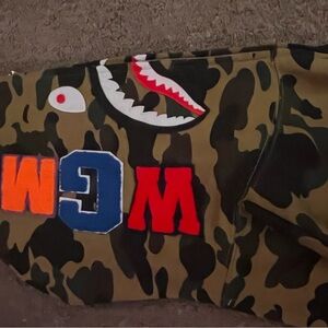 Bape Camouflage Shark Jacket with Multicolor Logo